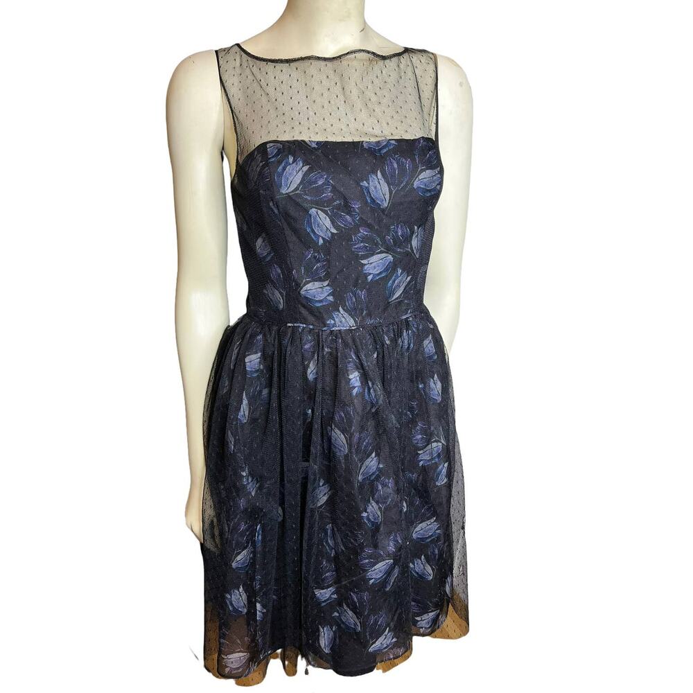 Jill Jill Stuart Lace and Tulip Illusion Dress with Pockets